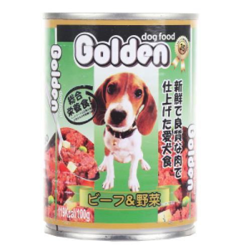 金赏Golden 牛肉+蔬菜狗罐头 375g